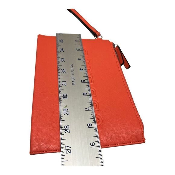Guess‎ Handbag Women’s Orange Wristlet Spellout Rectangle Wallet Luxury Pumpkin - Picture 3 of 10